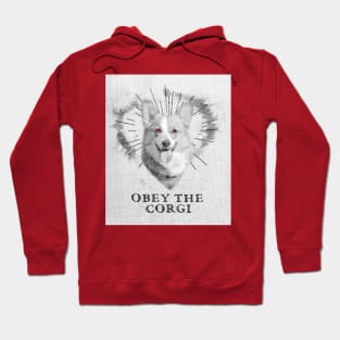 Funny Corgi Design - Obey The Corgi Hoodie